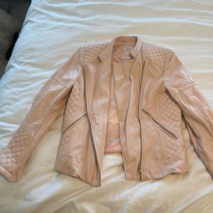 Calvin Klein light Pink Leather Jacket